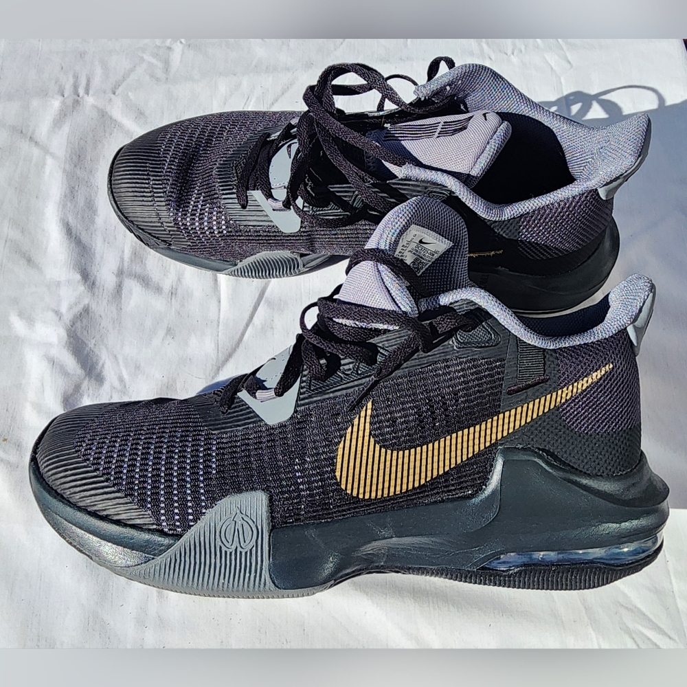 Nike Air Max Impact 3 Black Metallic Gold Cool Grey Men's 12 DC3725-006